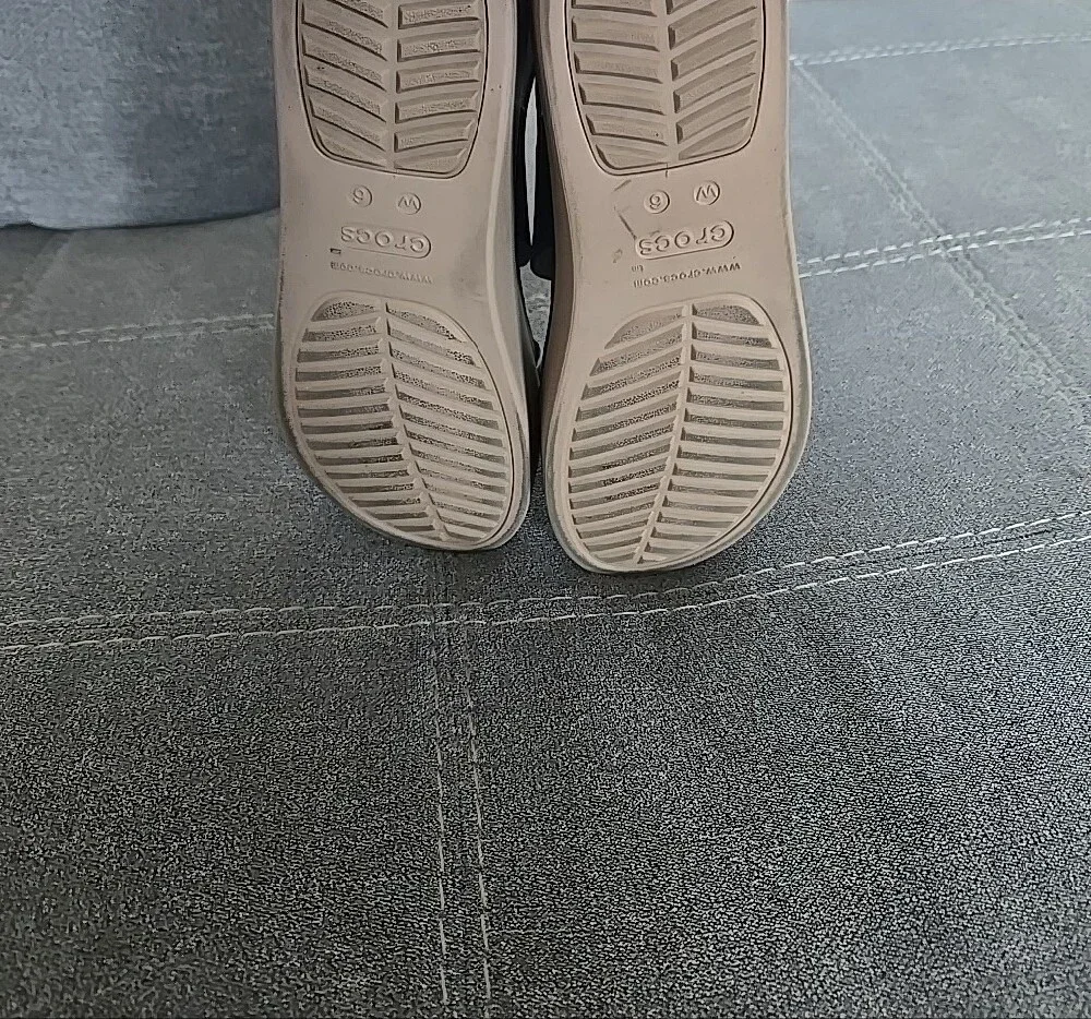 Crocs Brooklyn Low Wedge Sandal In Black And Tan